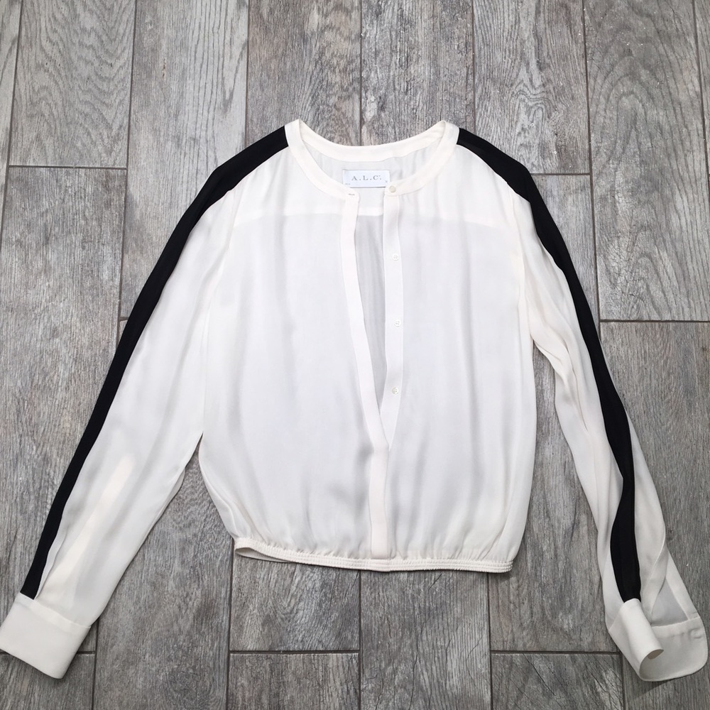 Flash sale 🎉 A.L.C. Silk black and white silk top